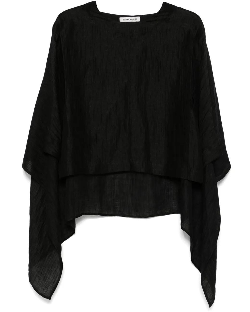 Henrik Vibskov Black Uncut Silk Blouse