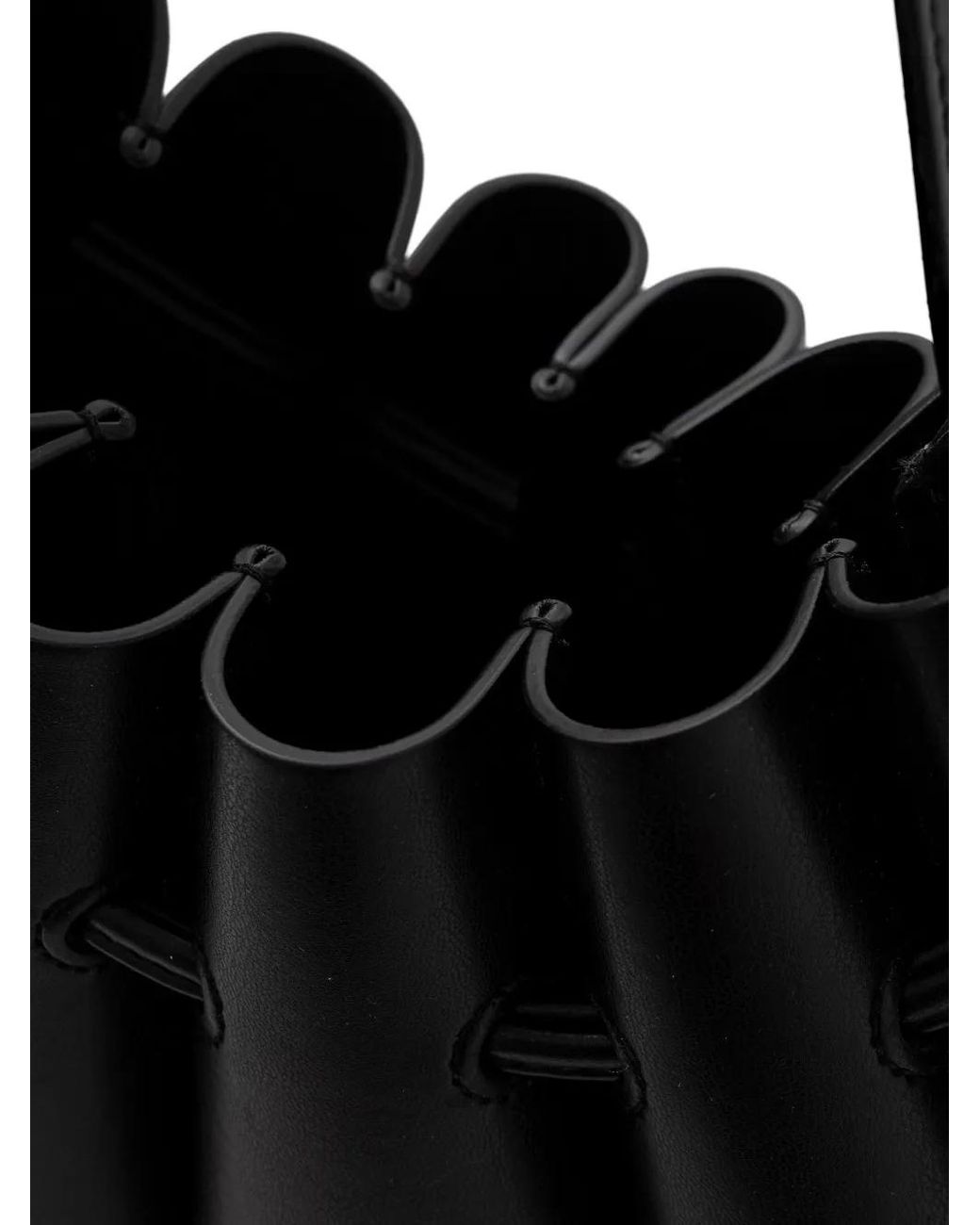 THEMOIRÈ Black Sac Porté Épaule Calipso À Effet Plissé