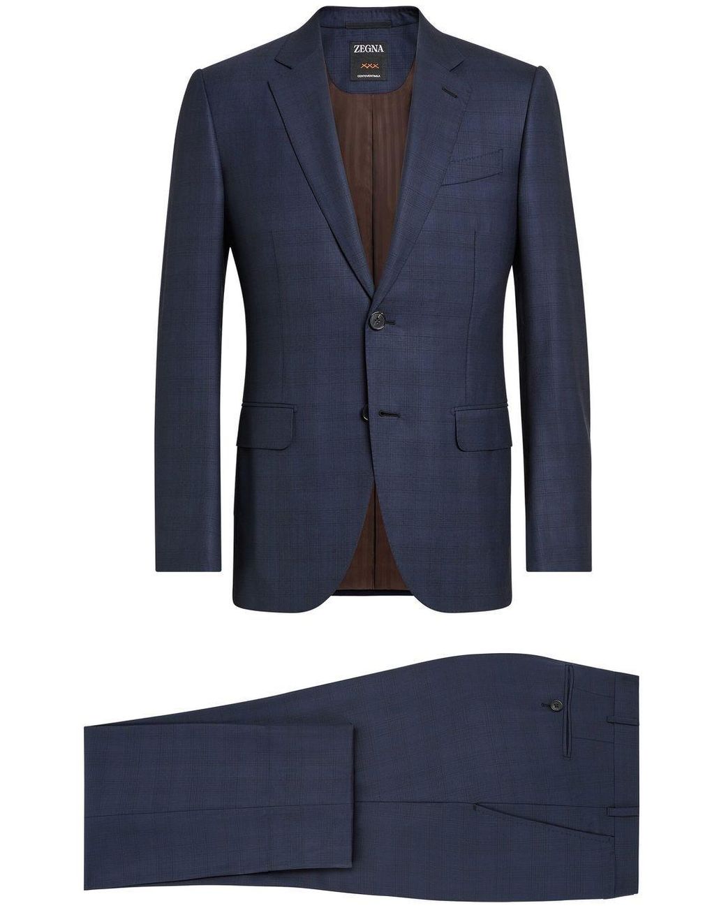 Ermenegildo Zegna Prince Of Wales Check Suit in Blue for Men | Lyst UK