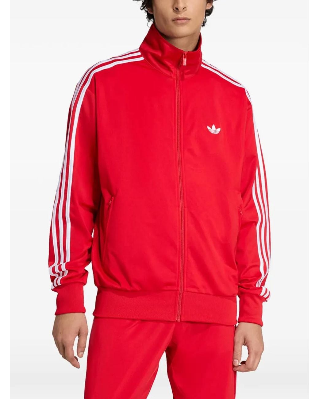 Adidas Red Veste De Survêtement Firebird À Trois Bandes for men