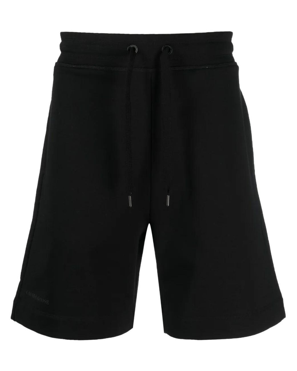 Canada Goose Black Logo-Print Cotton Track Shorts for men