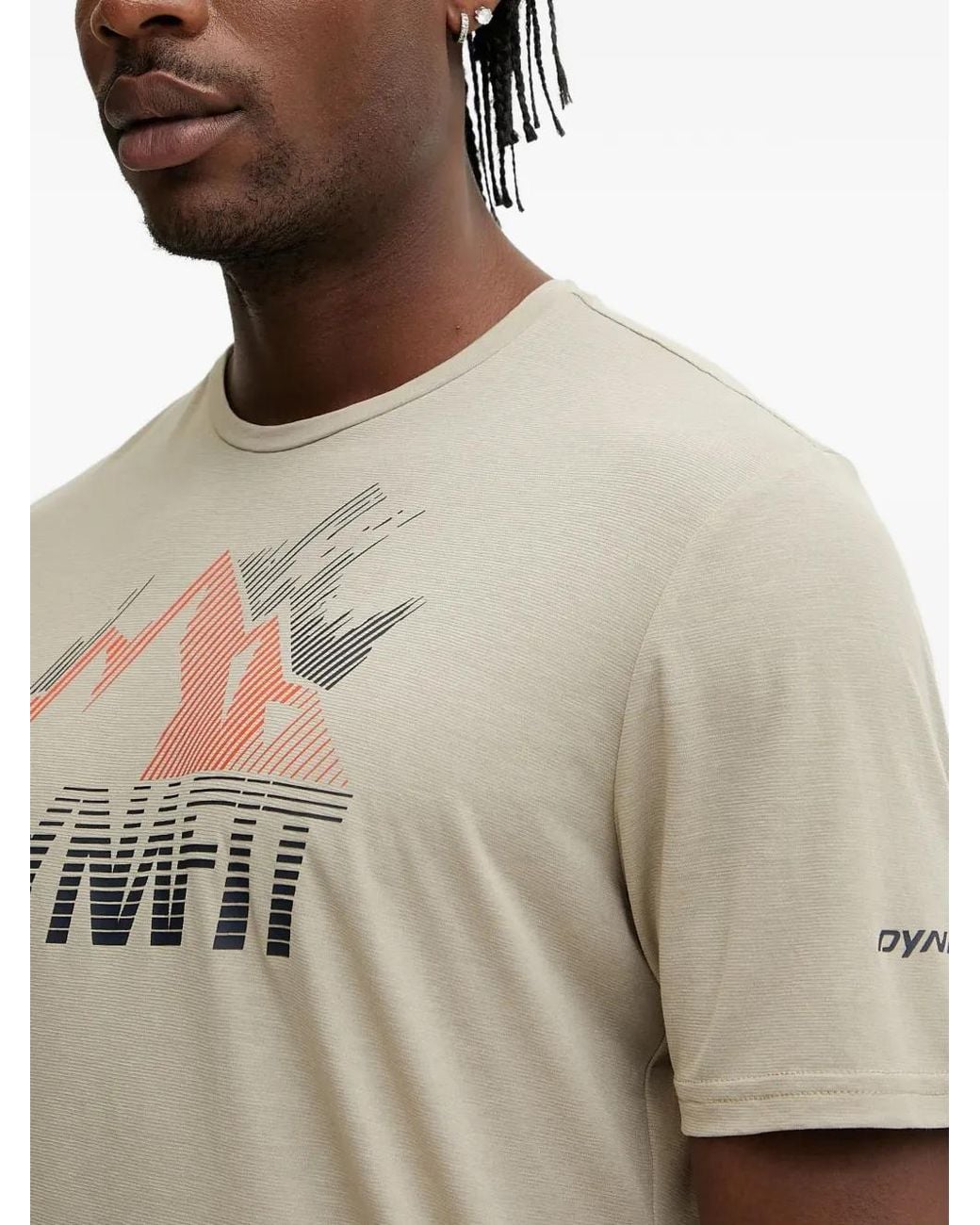 Dynafit Gray Transalper Graphic-Print T-Shirt for men
