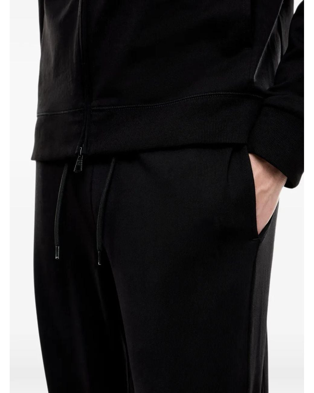 EA7 Black Survêtement Zippé À Empiècements Contrastants for men