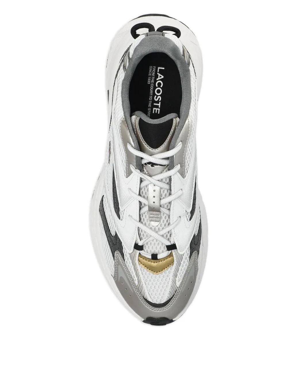 Lacoste White L003 Neo Shot Lace-Up Mesh Sneakers for men