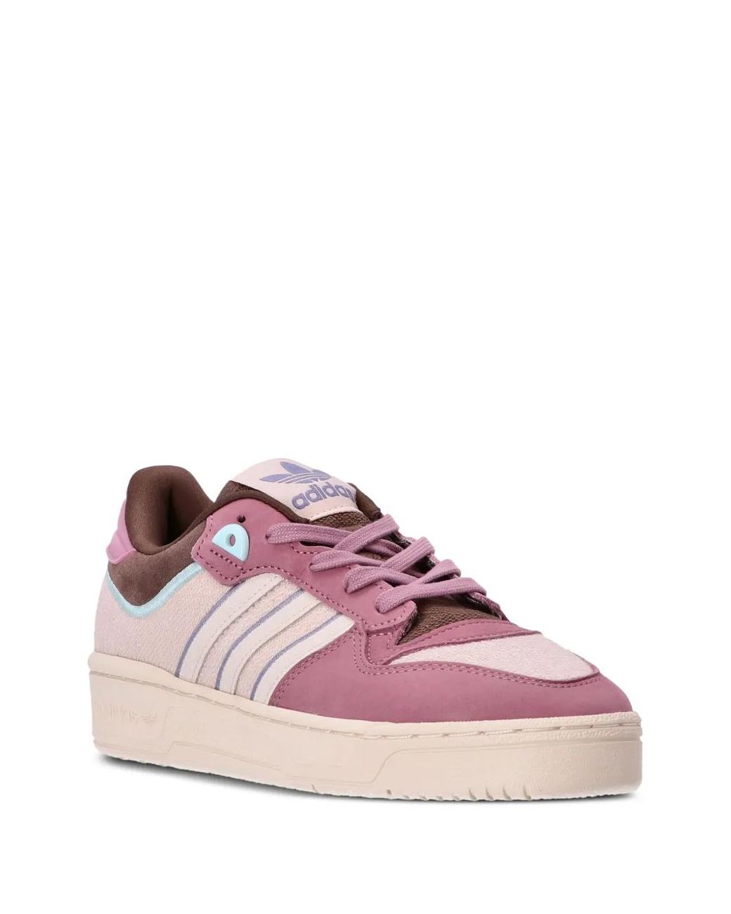Adidas Pink Rivalry Logo-Patch Sneakers