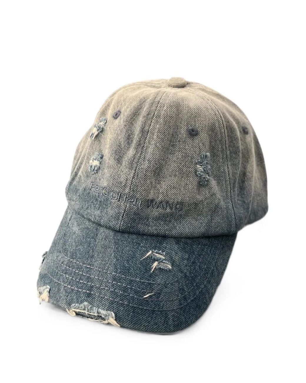 Feng Chen Wang Gray Embroidered-Logo Cap