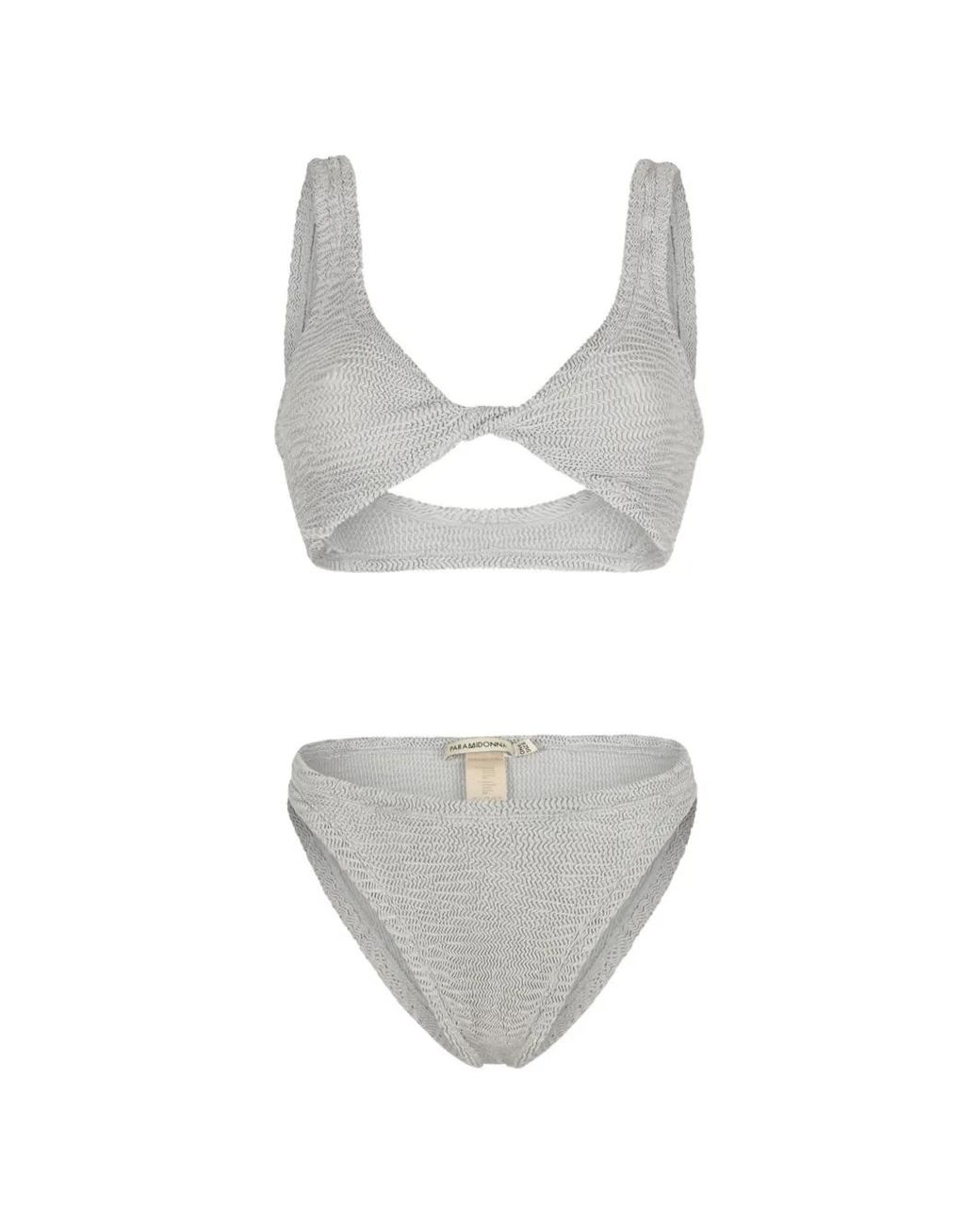 Paramidonna White Bikini Donika À Effet Froissé