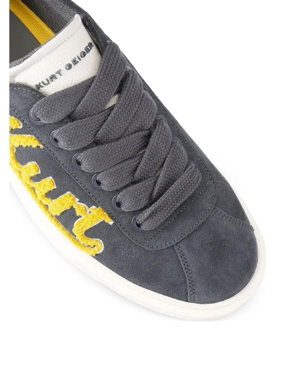 Kurt Geiger Gray Tufted Albion Retro Sneakers for men