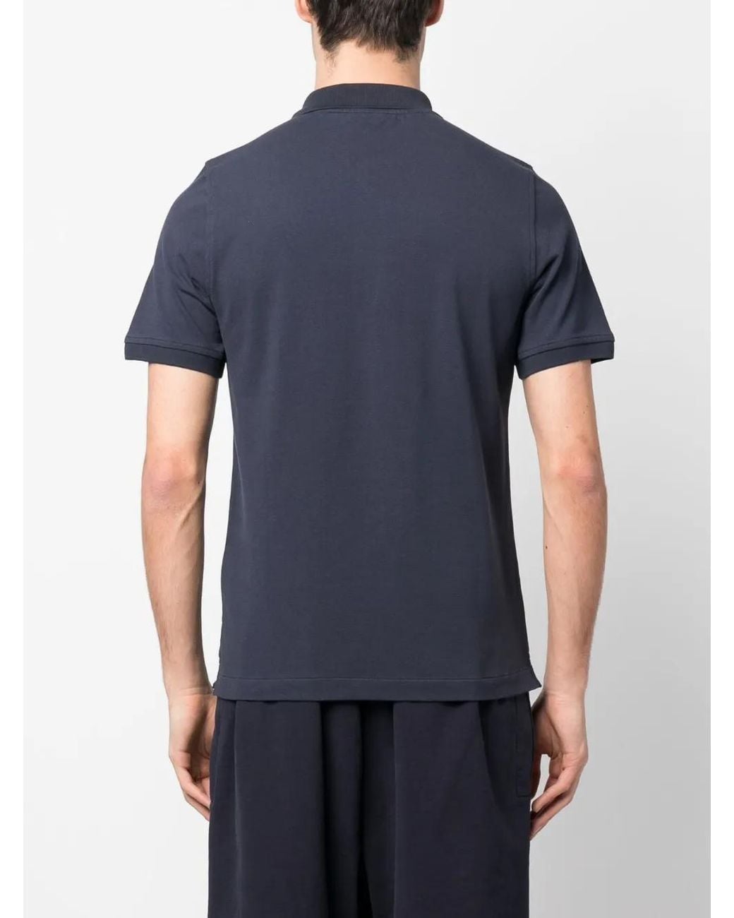 K-Way Blue Logo-Patch Polo Shirt for men