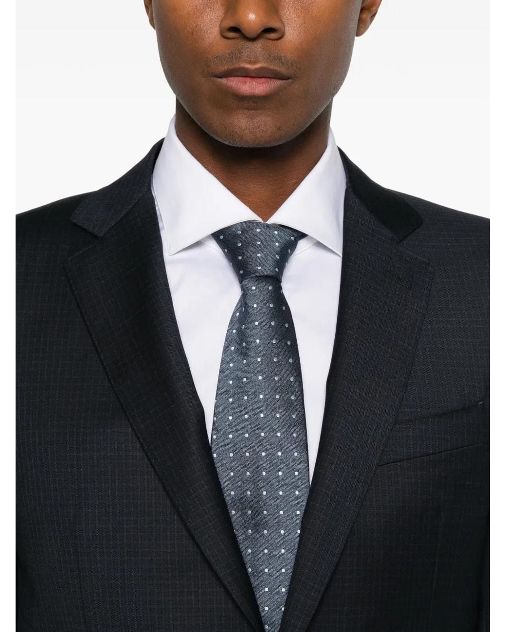 Bufanda A Cuadros Canali de hombre de color Black