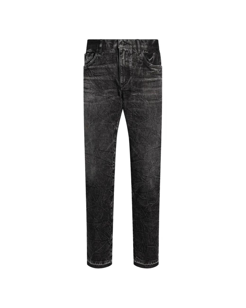 Dolce & Gabbana Black Logo-Plaque Jeans for men