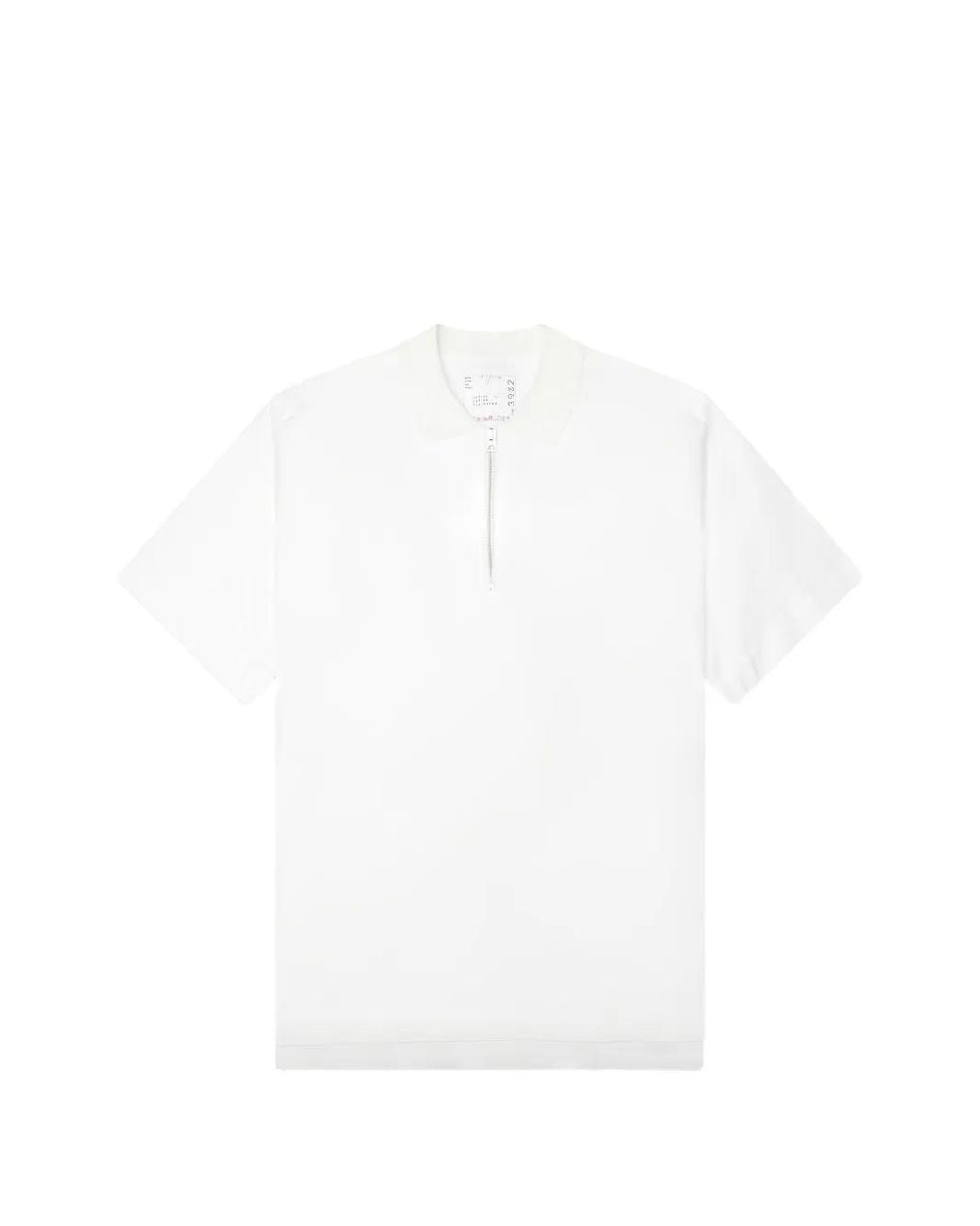 Sacai White Polo En Coton for men