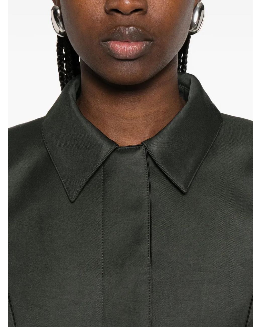 Tom Ford Green Veste Crop À Col