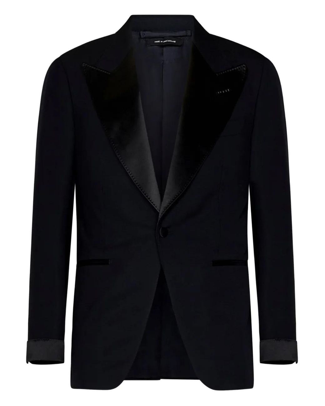 Tom Ford Black Single-Breasted Wool Suit for men