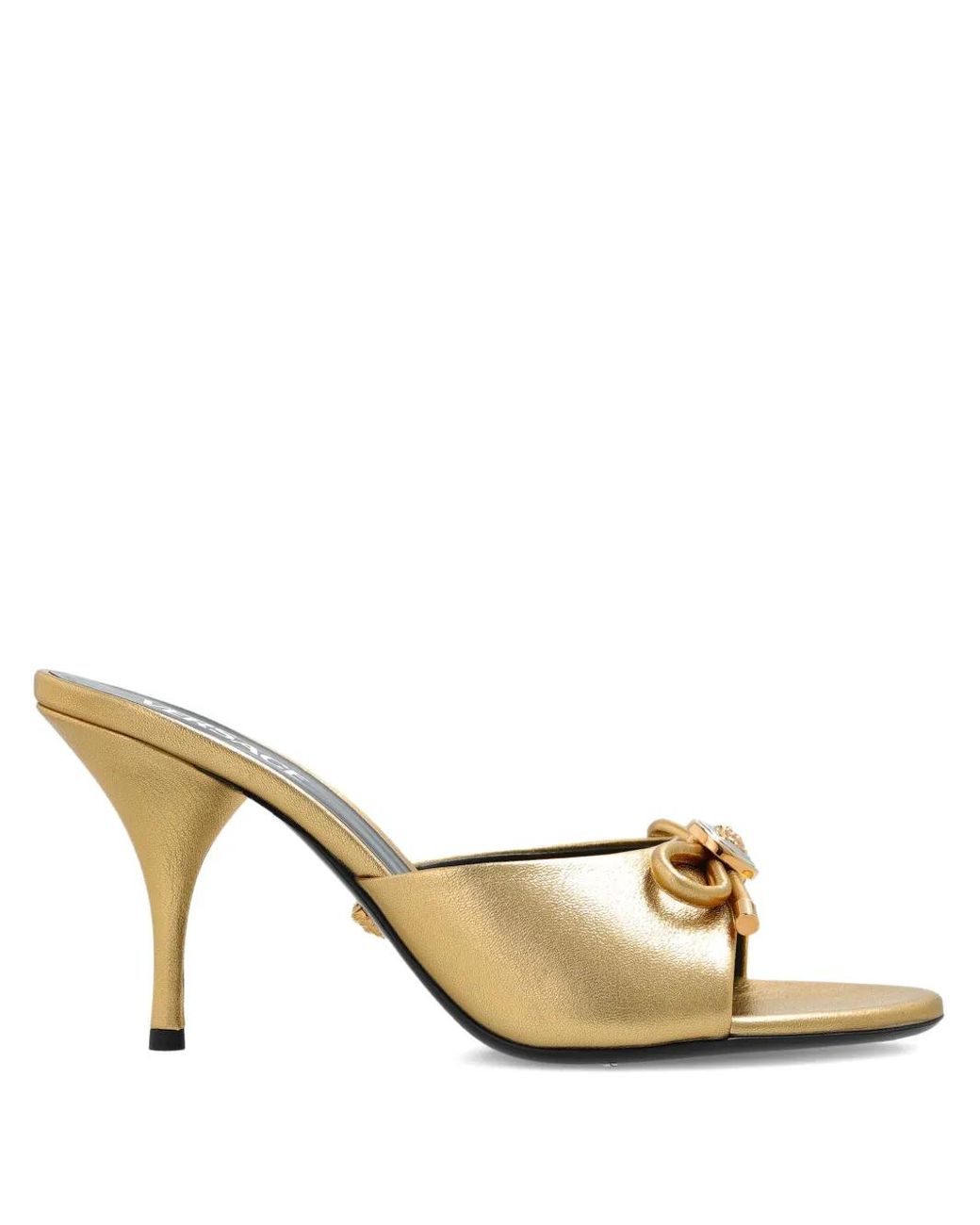 Versace Metallic Heeled Mules