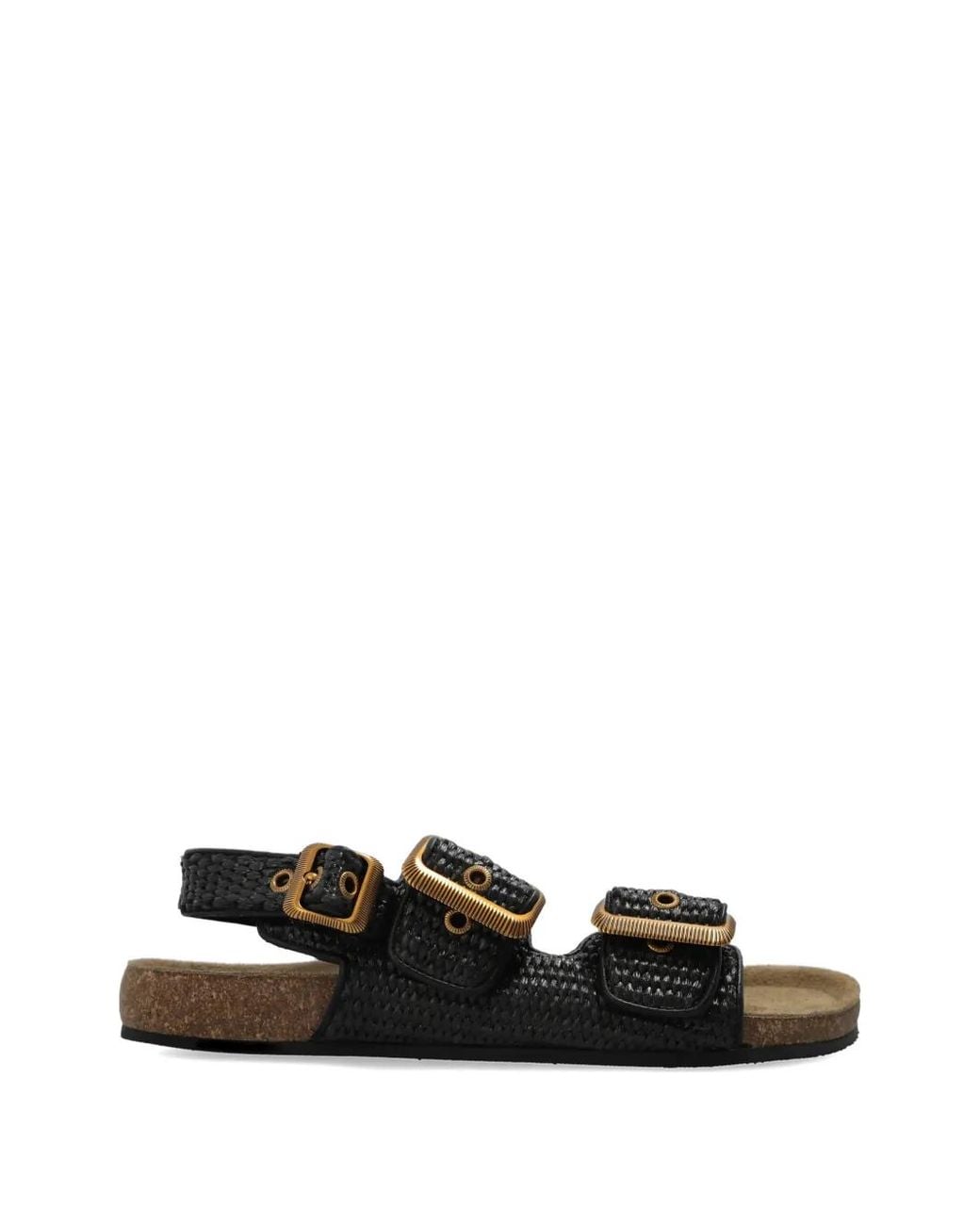 AllSaints White Staffa Woven Buckle-Fastening Sandals