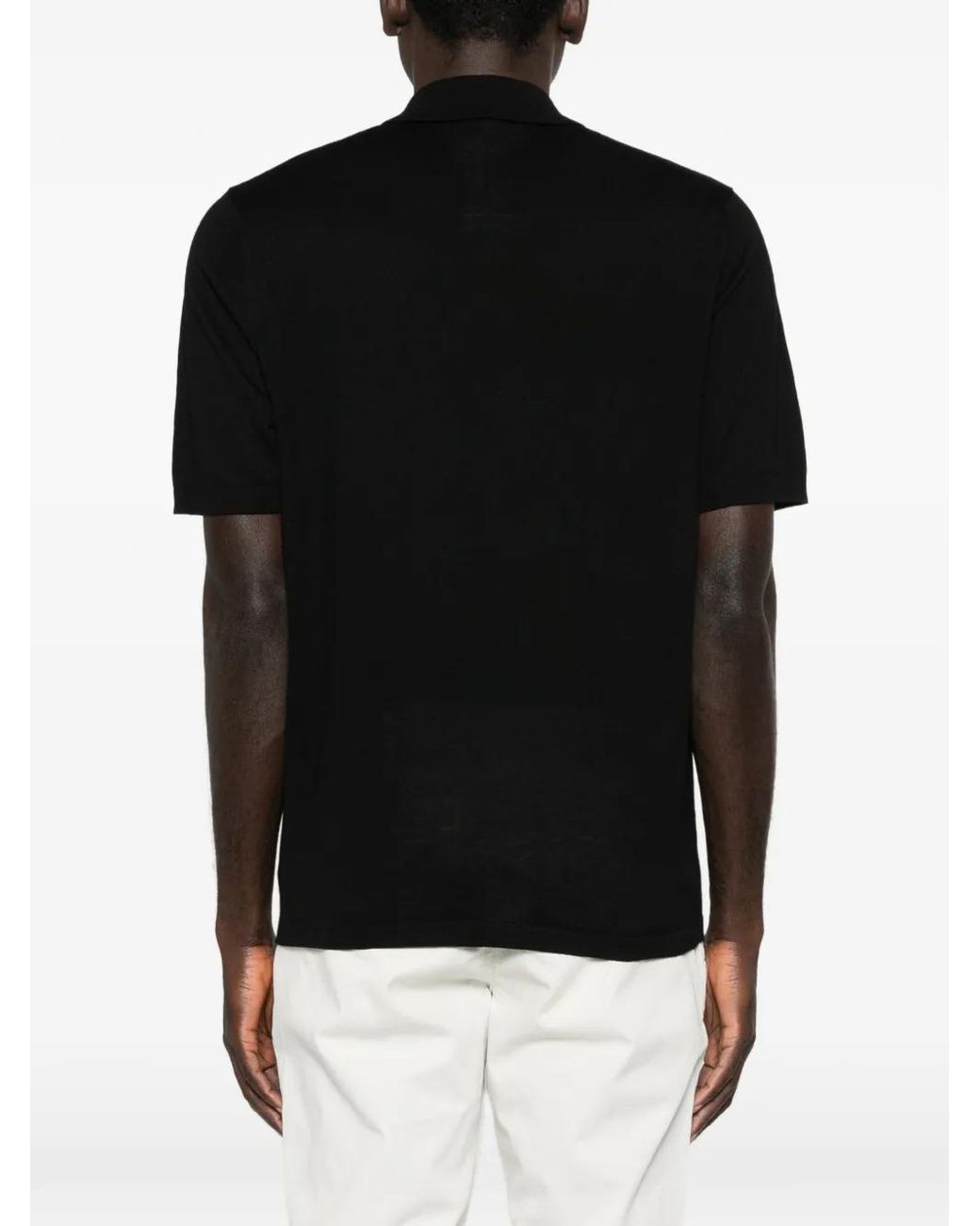Samsøe & Samsøe Black Buttoned Polo Shirt for men