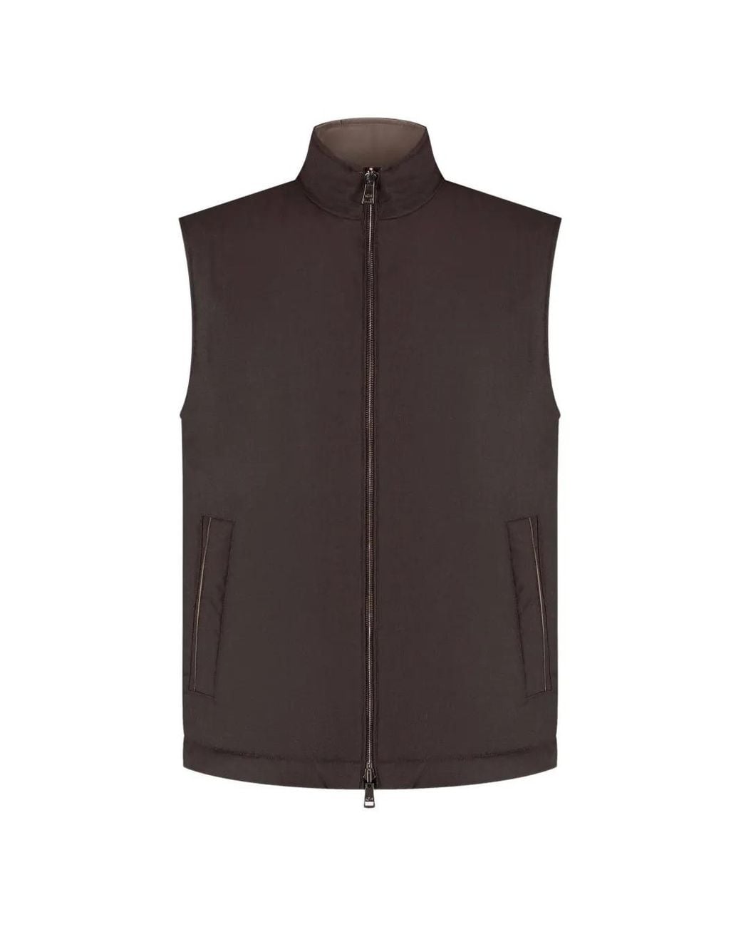 Paul & Shark Brown Zip-Up Gilet for men