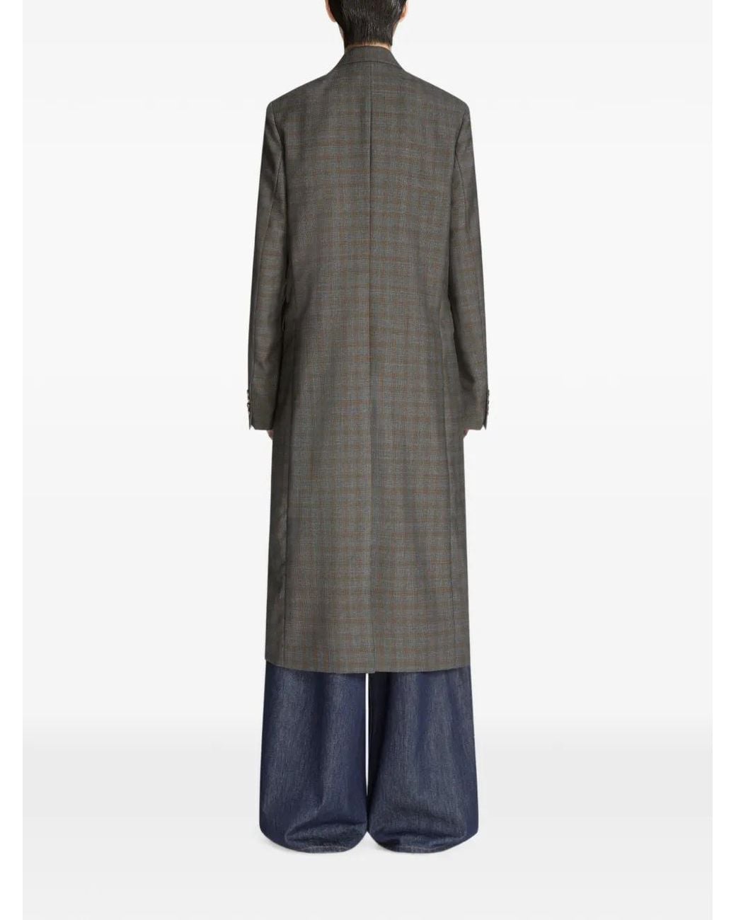 Dries Van Noten Gray Wool Tuxedo Coat