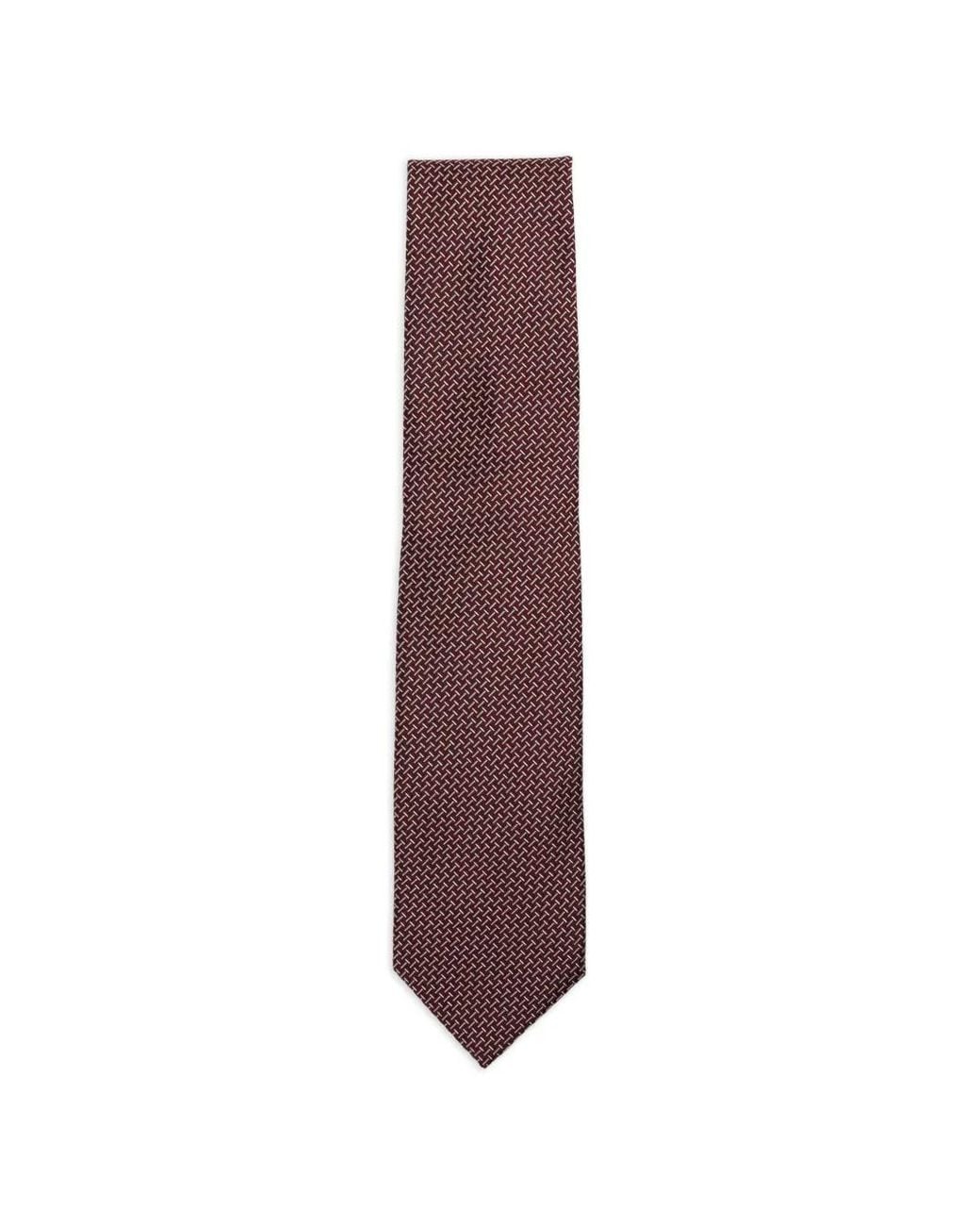 Tom Ford Purple Geometric-Pattern Tie for men