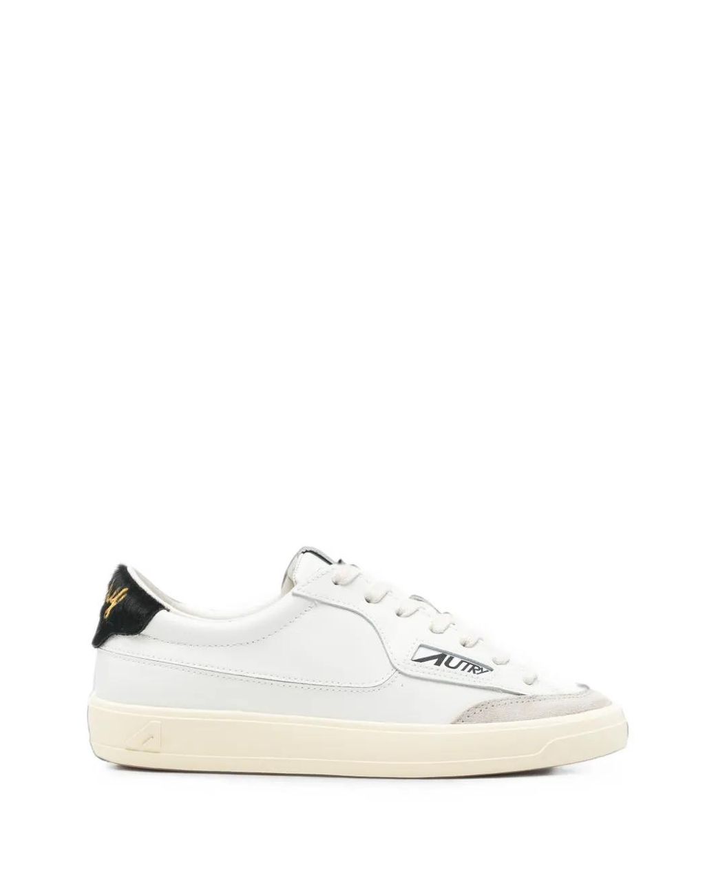 Autry White Windscape Pony-Hair Heel-Counter Sneakers