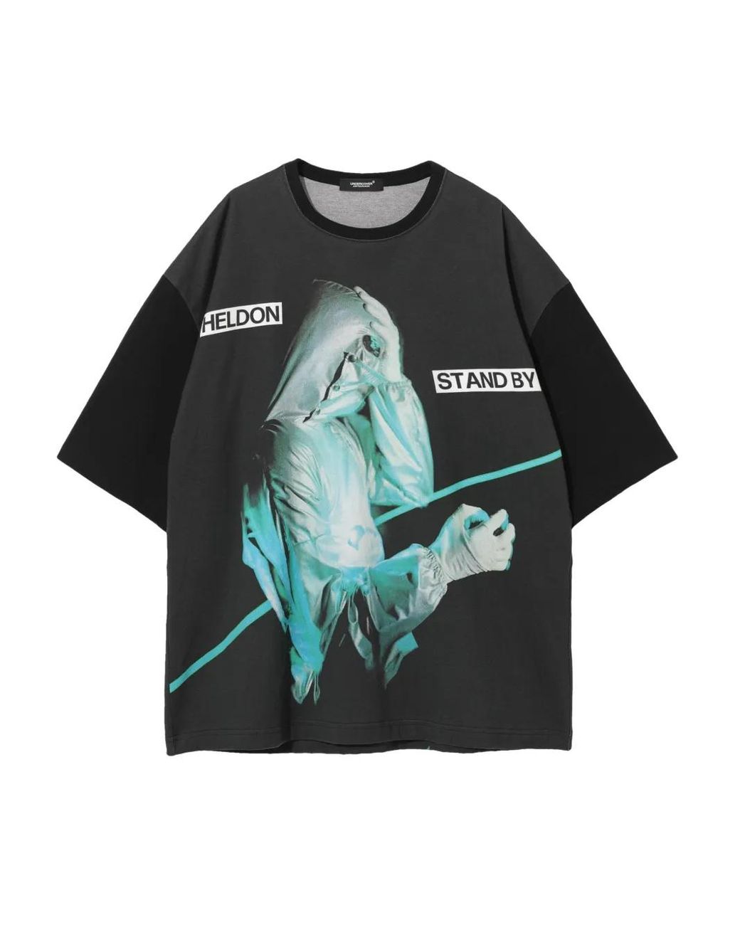 Undercover Black Graphic-Print Cotton T-Shirt for men