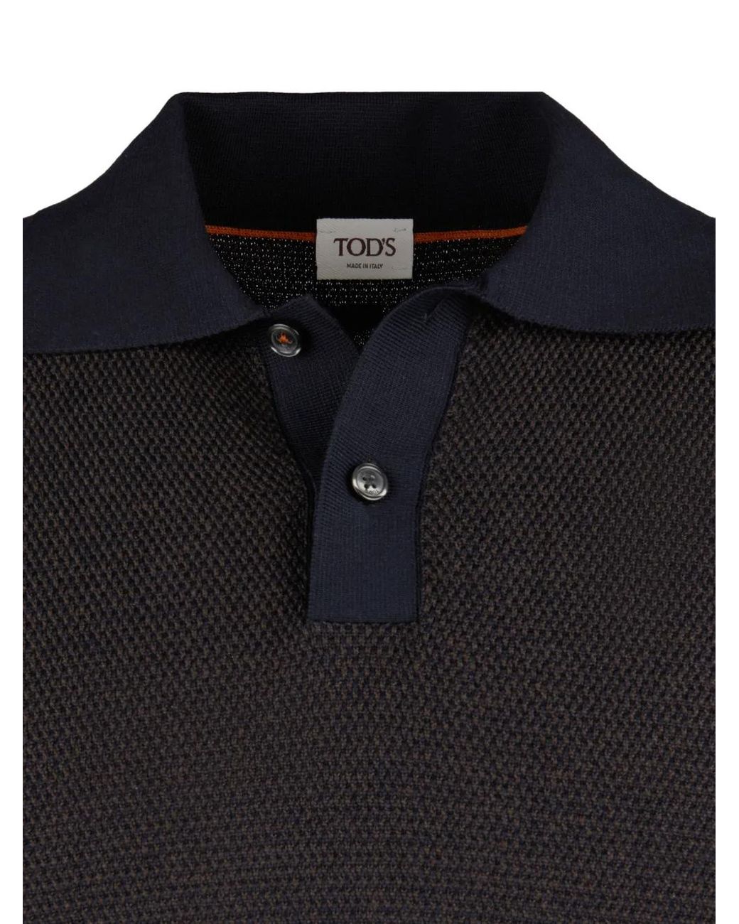 Tod's Black Silk Blend Polo Shirt for men