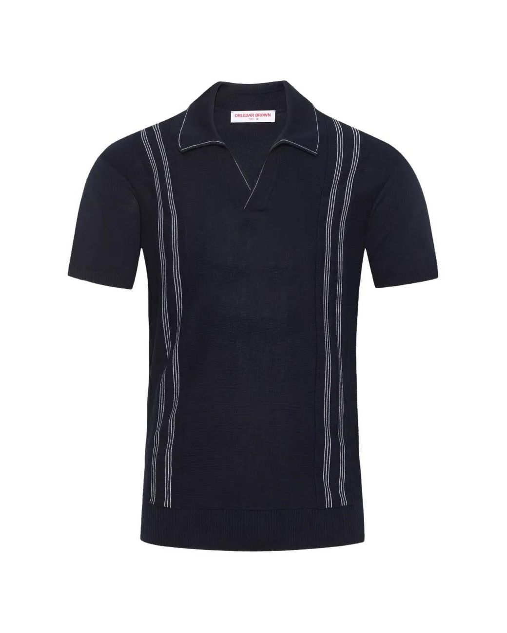 Orlebar Brown Blue Horton Chevron-Stripe T-Shirt for men