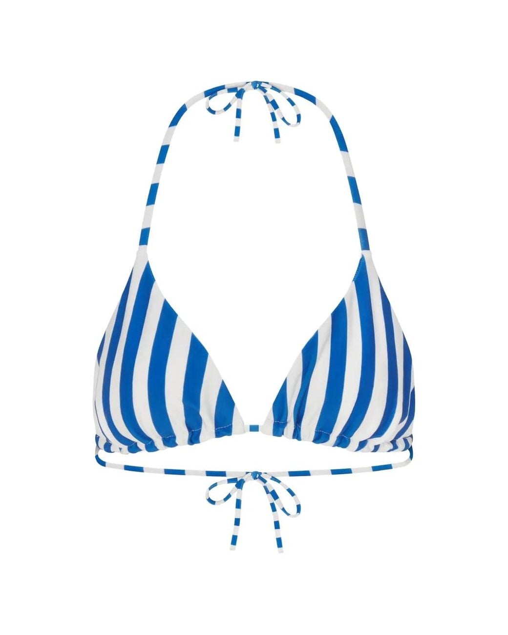 Simon Miller Blue Bwai Striped Bikini Top