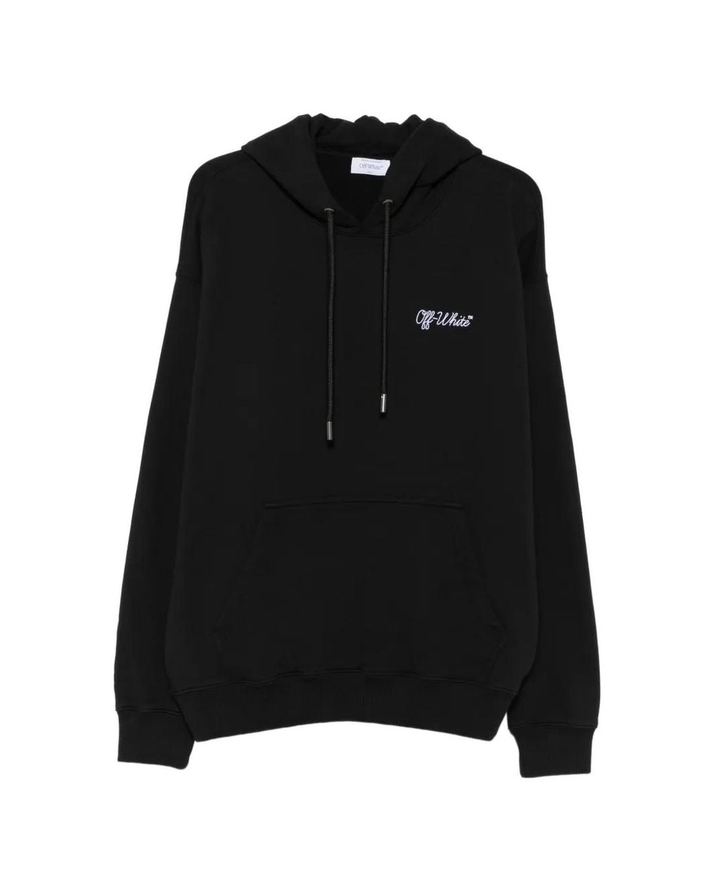 Off-White c/o Virgil Abloh Black Logo-Embroidered Hoodie