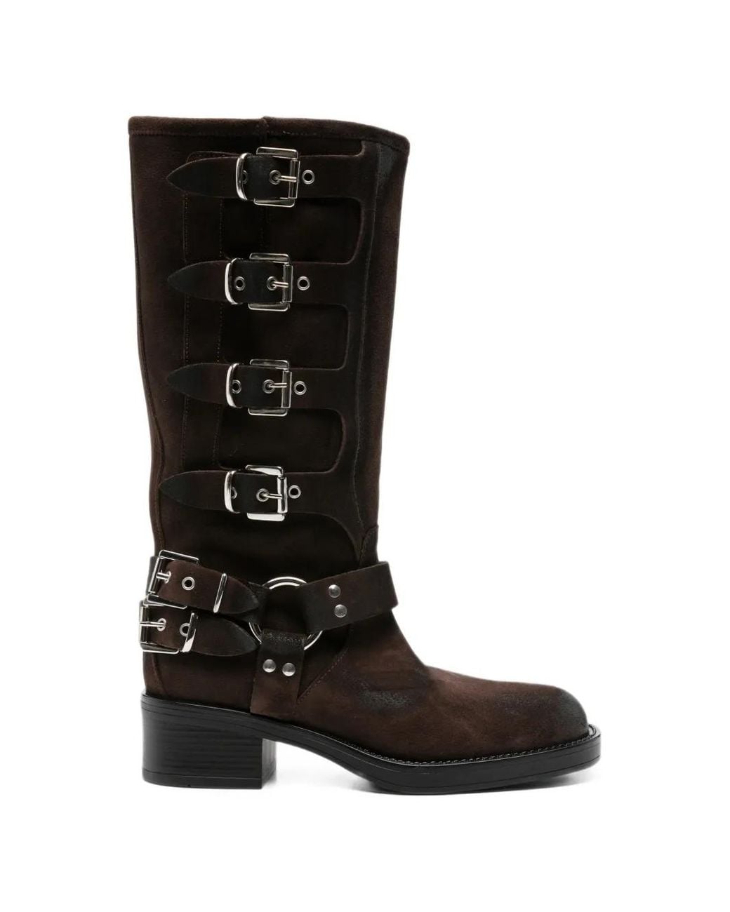 GISEL B Black Winsor Buckled Boots