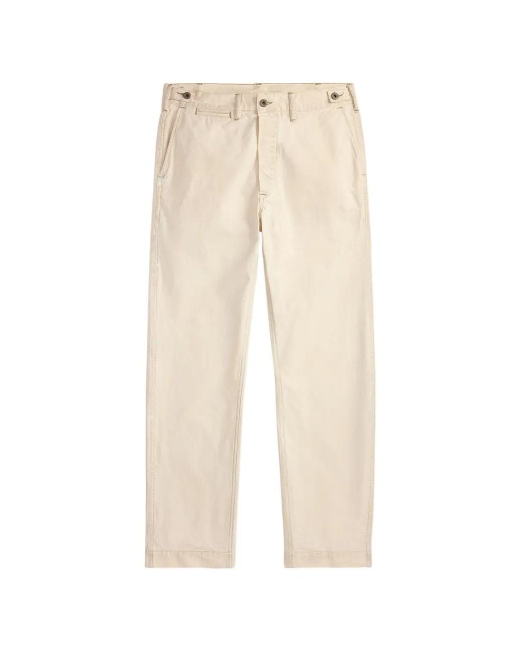 RRL Natural Logo-Detail Trousers for men