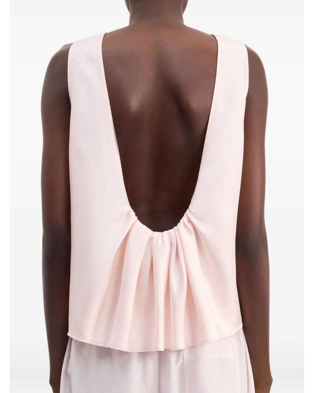 Loulou de Saison Pink Gem Draped Sleeveless Top