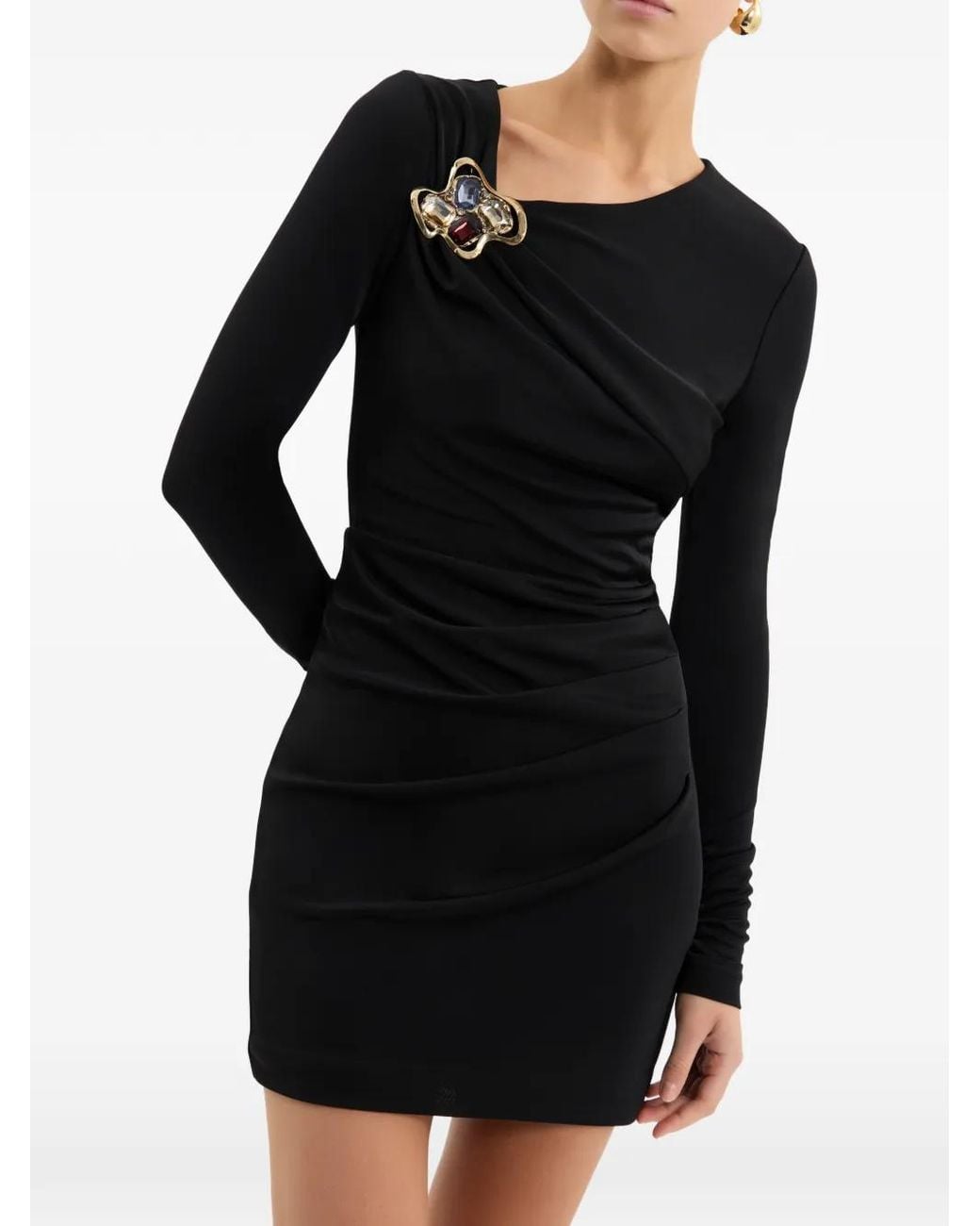 Rebecca Vallance Black Nala Long Sleeve Mini Dress