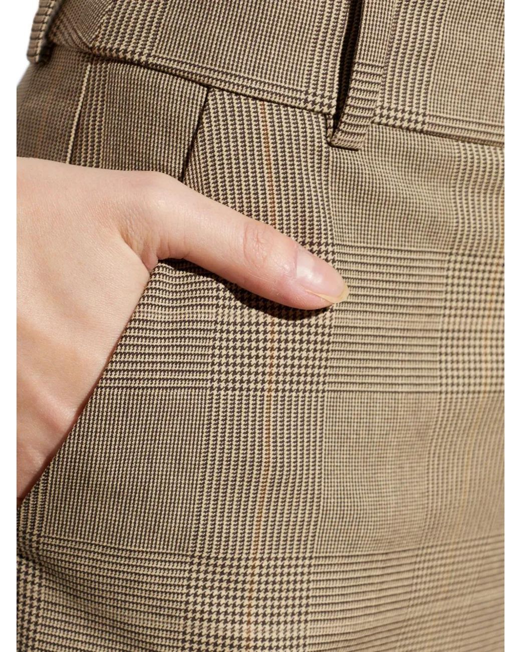 Gestuz Natural Evaldi Check Pattern Trousers