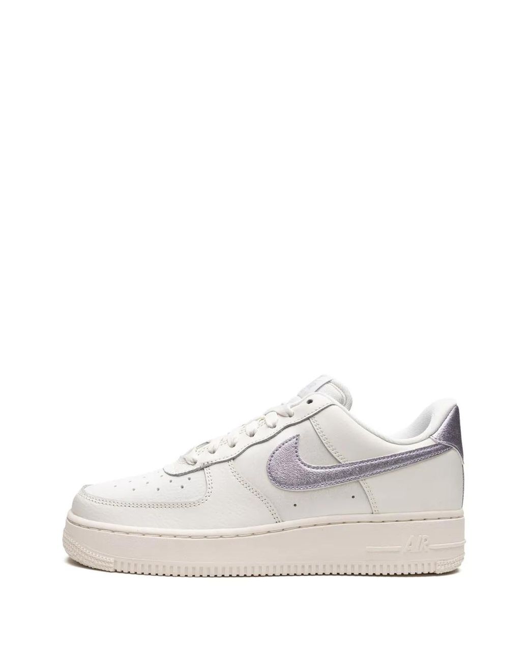 Nike White Air Force 1 "Metallic" Sneakers