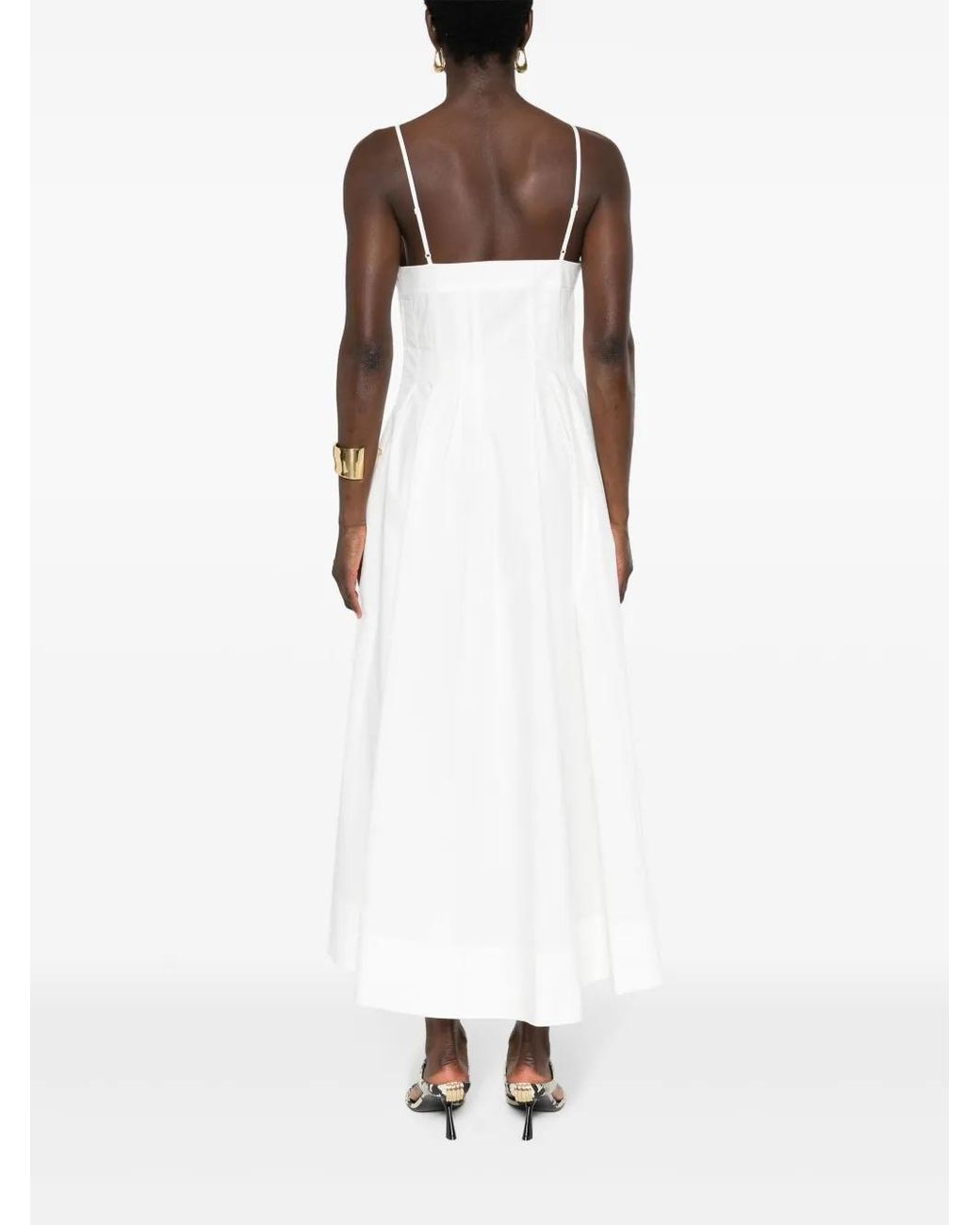 Jonathan Simkhai White Kittiya Cotton Midi Dress