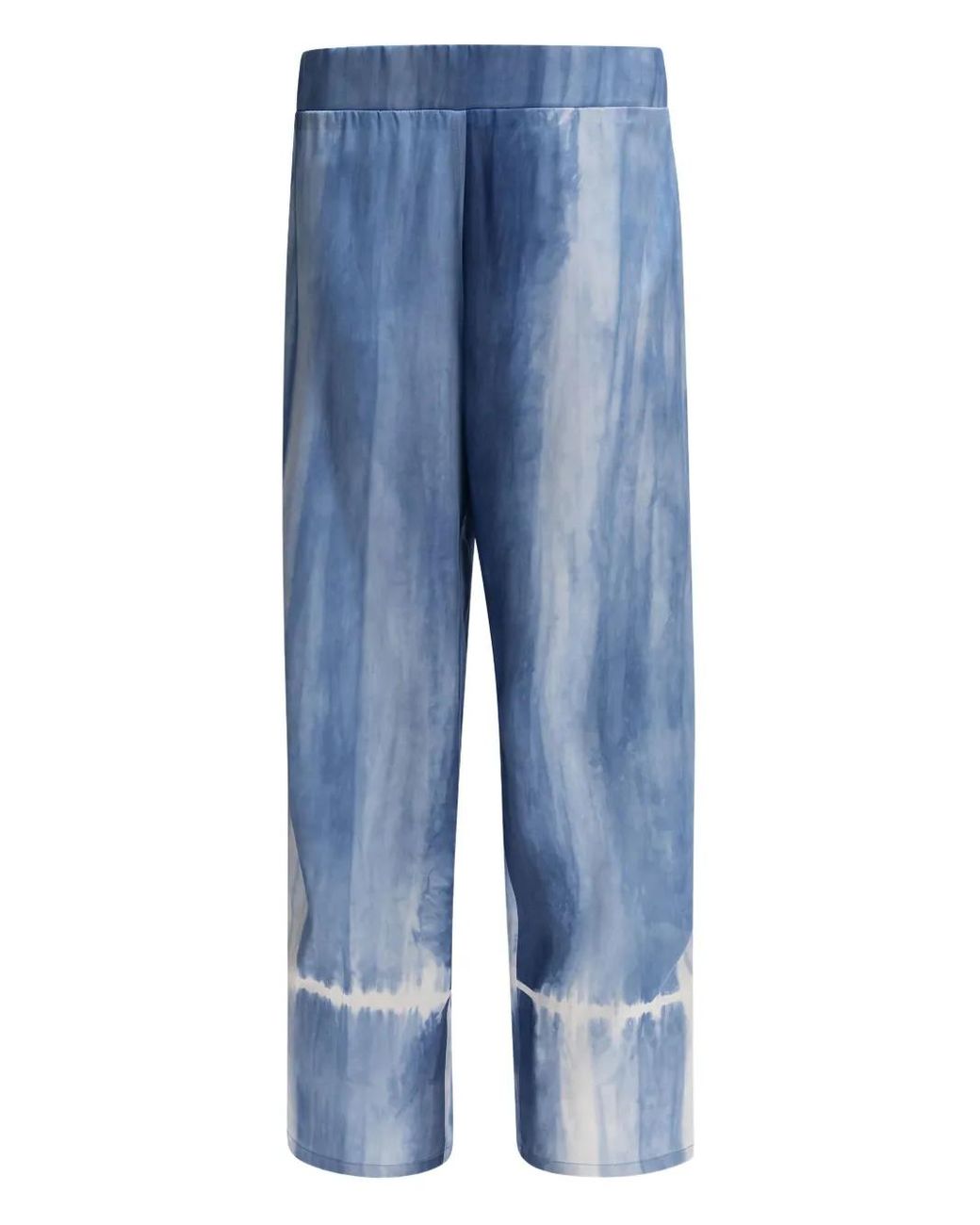 SLEEP NO MORE Blue Tie-Dye Silk Trousers