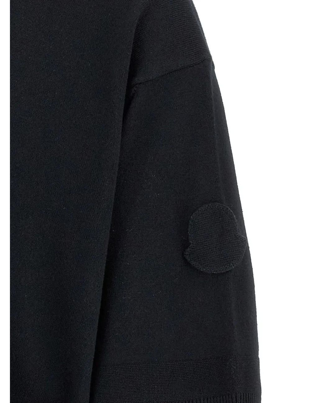 Moncler Black Cotton And Silk Knit for men