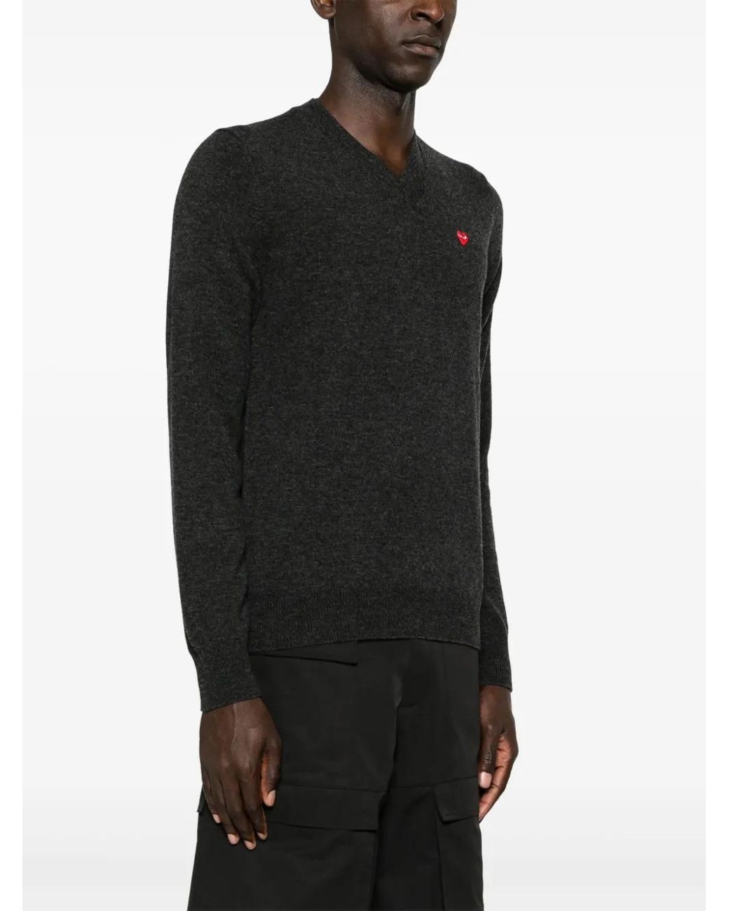 COMME DES GARÇONS PLAY Black Pullover Mit Herz-Patch