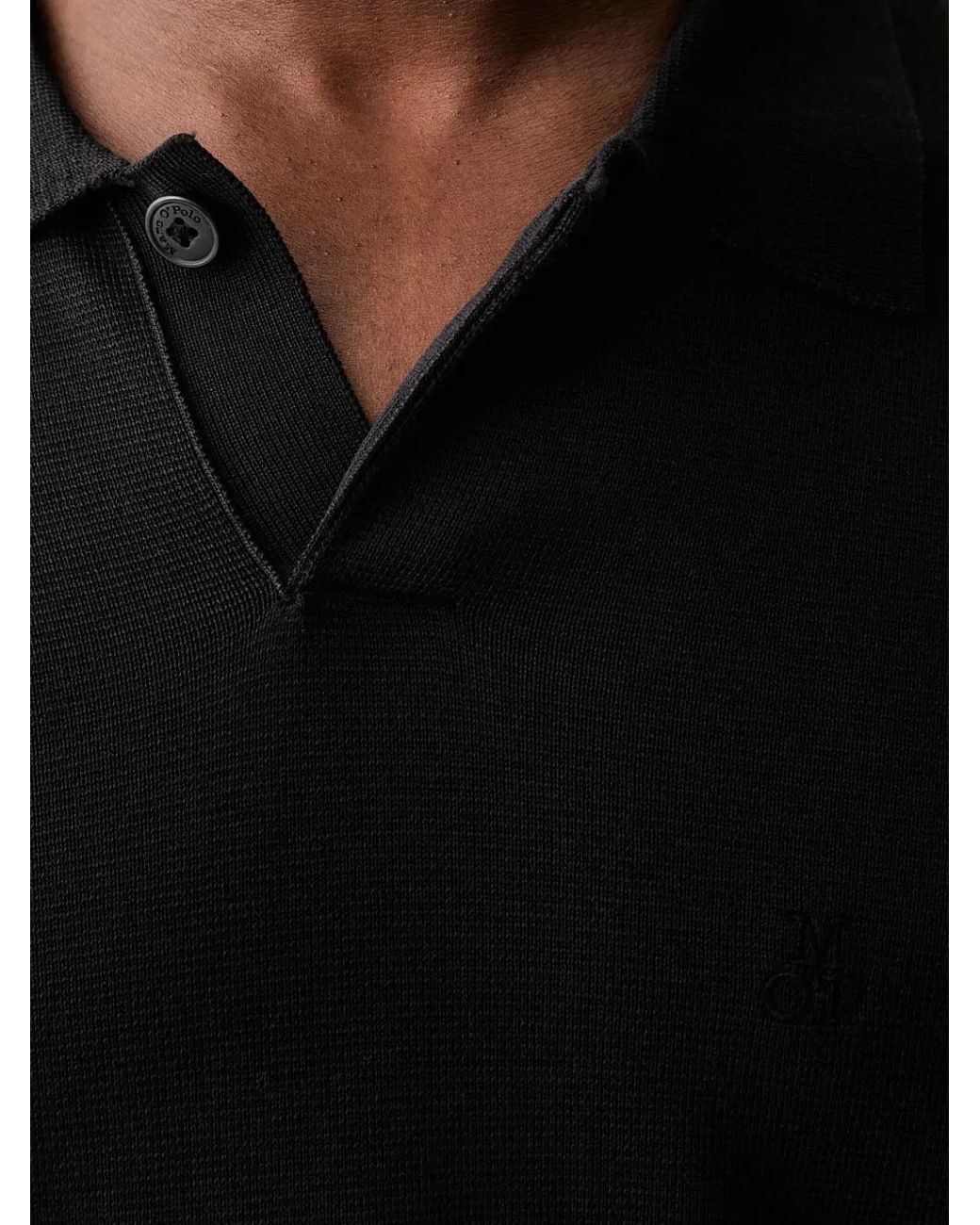 Marc O' Polo Black Short-Sleeve Polo Shirt for men