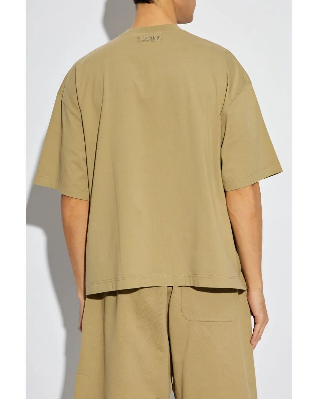 Vetements White Logo-Print Cotton T-Shirt