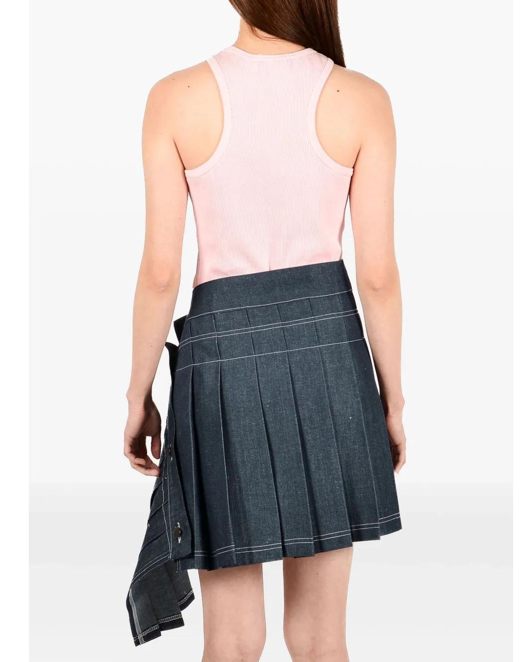 Ioana Ciolacu Pink Ribbed Tank Top