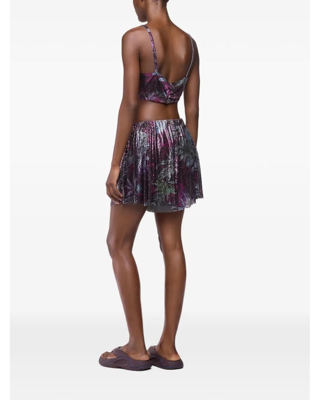 Rabanne Purple Sleeveless Bralette Top