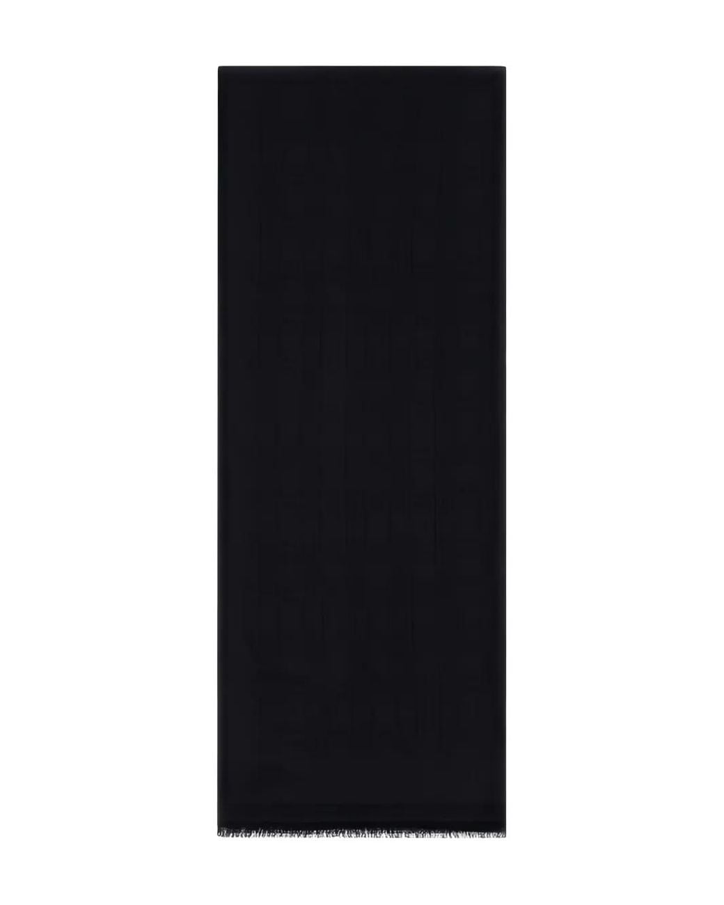 Roberto Cavalli Black Monogram-Pattern Scarf