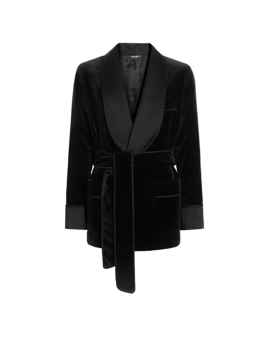 Dolce & Gabbana Black Velvet Sicilia Light Jacket for men