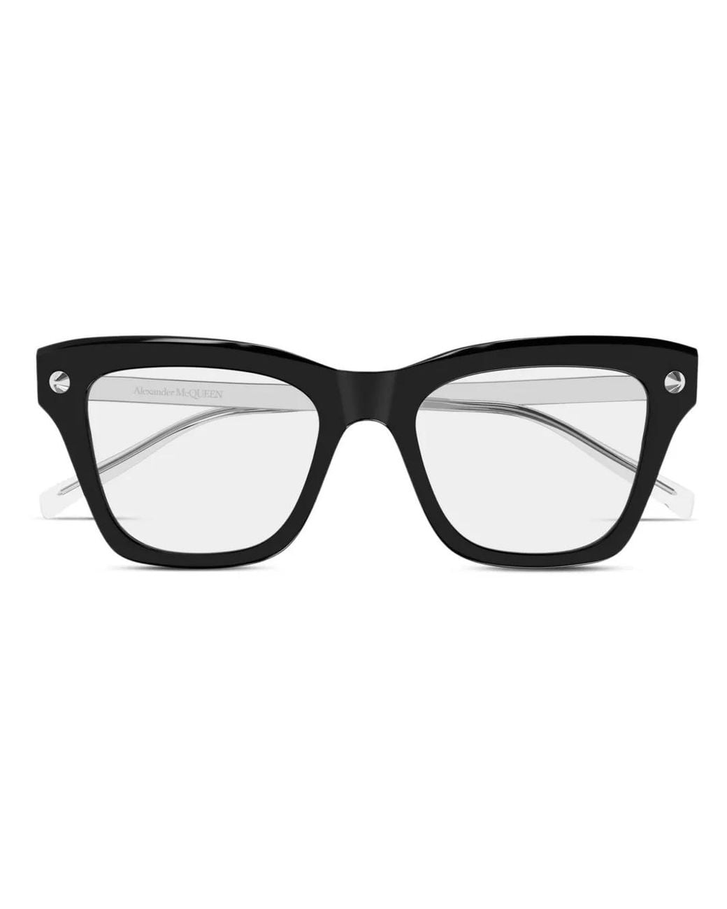 McQueen Black Brille Mit Eckigem Gestell