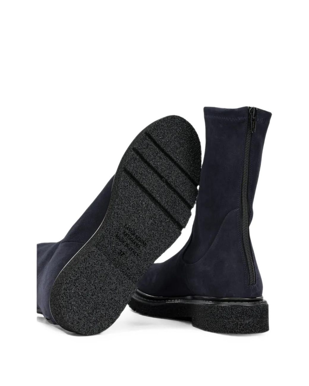 Guglielmo Rotta Blue Suede Ankle Boots