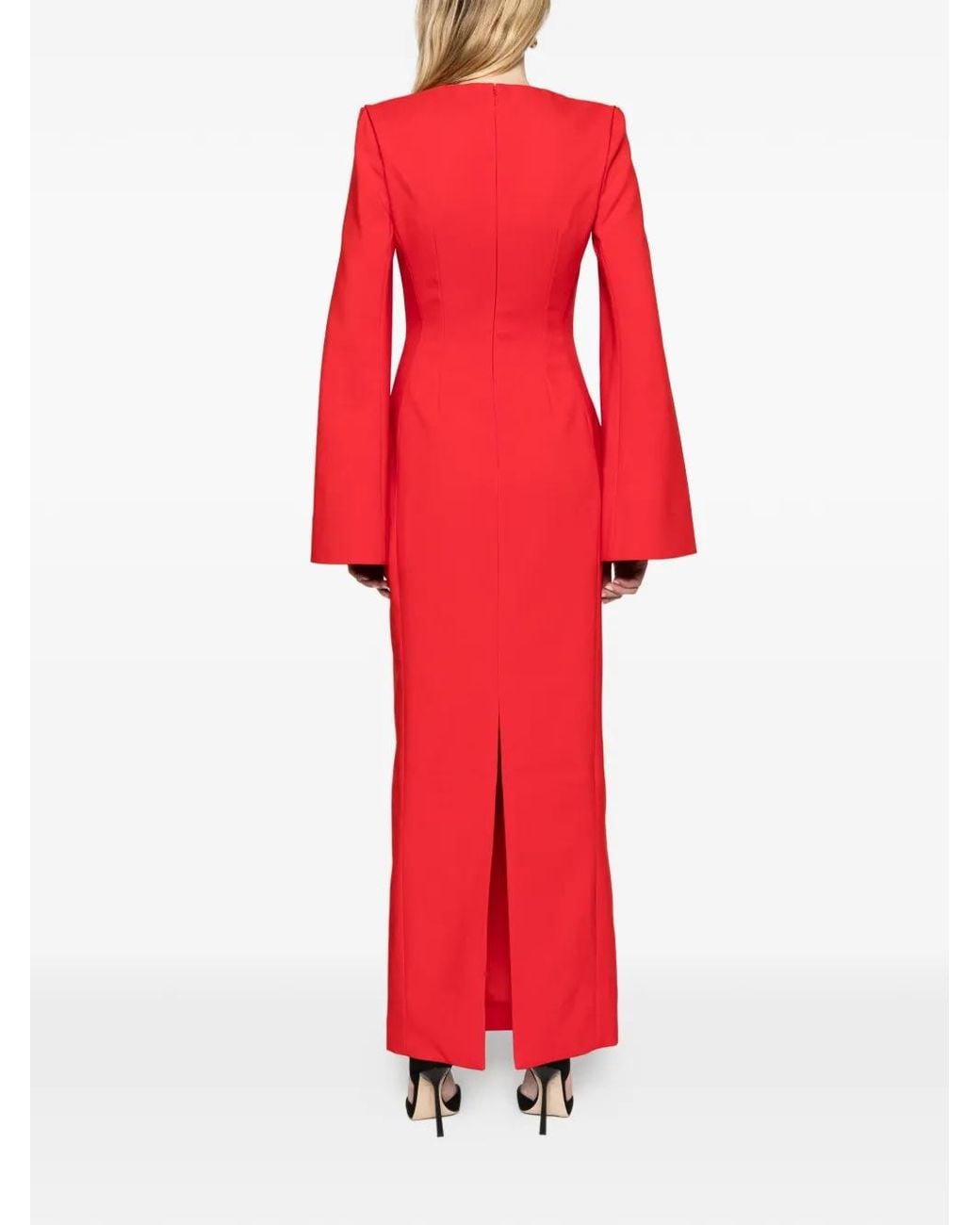 Solace London Red The Corday Maxi Dress
