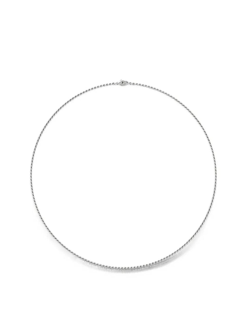 David Yurman White Sculpted Cable Chain Necklace for men